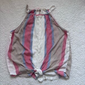 Thread and Supply Boho Beach tie front tank size Medium